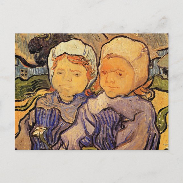 Carte Postale Deux Enfants, Van Gogh, Impressionnisme Vintage Ar (Devant)