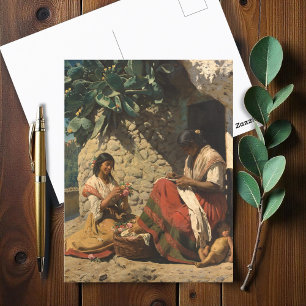 Carte Postale Deux femmes Gipsy devant leur chalet, P.S. Krøyer