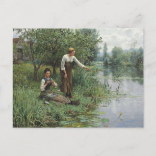 Carte Postale Deux femmes pêchant par Daniel Ridgway Knight
