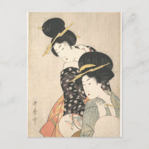 Carte Postale Deux femmes (Utamaro)