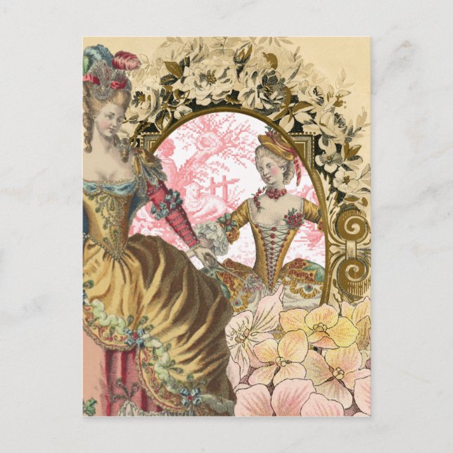 Carte Postale Deux Françaises et un cadre (Devant)