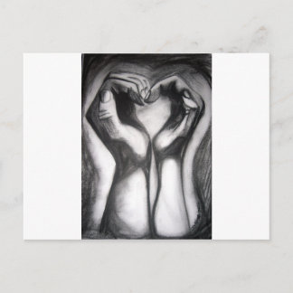 Carte Postale deux mains - un coeur