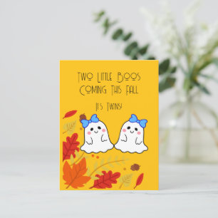 Carte Postale Deux Petits Boos Twin Pregancy Faire-part