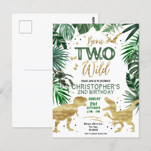 Carte Postale DEUX pour être SAUVAGE Fête d'anniversaire sur le 