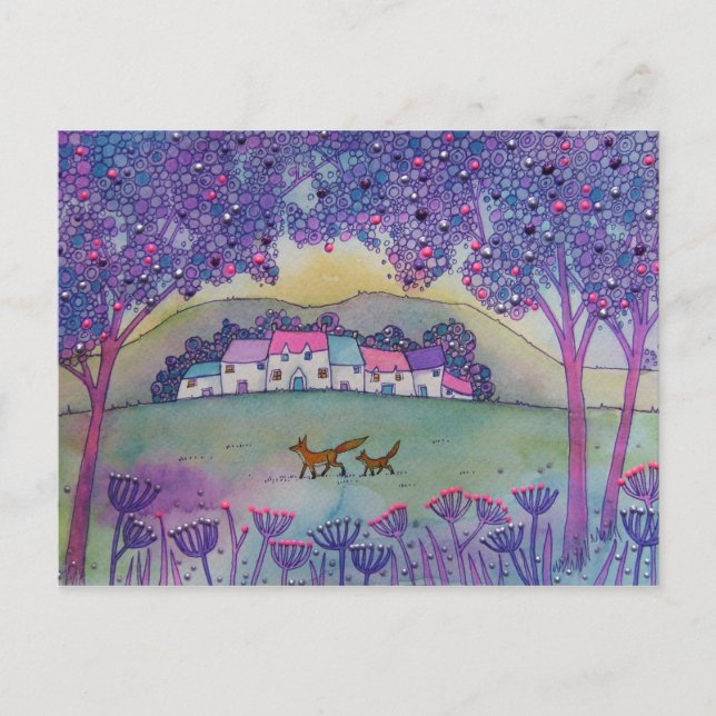 Carte Postale Deux renards (Devant)