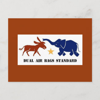 CARTE POSTALE DEUX SACS AÉRIENS STANDARD DÉMOCRAT