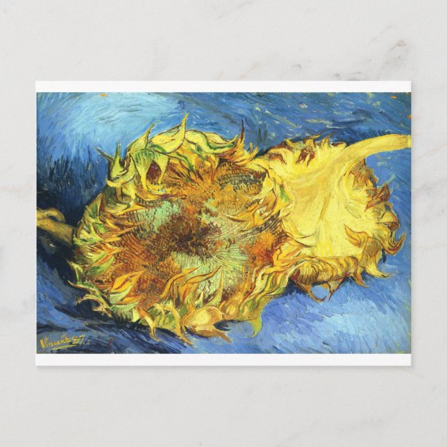 Carte Postale Deux tournesols coupés - Vincent Van Gogh (Devant)