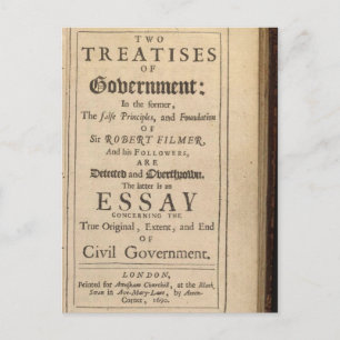 Carte Postale Deux traités de gouvernement