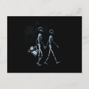 Carte Postale Deux Traveling X-Ray Vision Skeletons