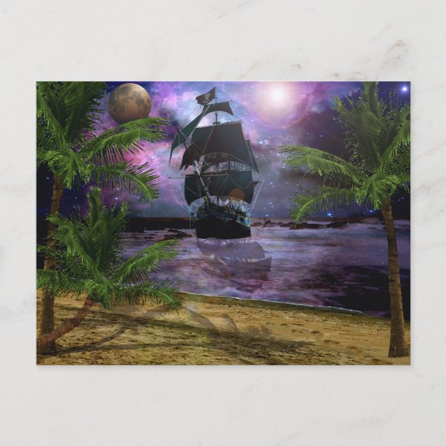 Carte Postale Deuxième étoile à droite. (Devant)