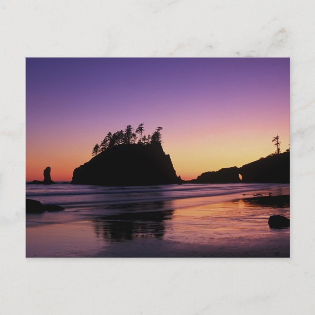 Carte Postale Deuxième plage au crépuscule, Olympic NP, WA, État (Devant)