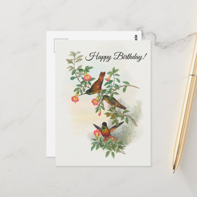 Carte postale Devantail étoile doré (Devant/Arrière en situation)