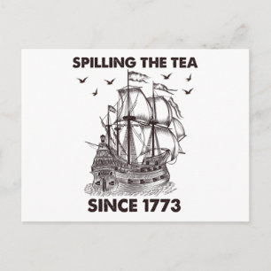 Carte Postale Déverser Le Thé Depuis 1773 4 juillet patriotique