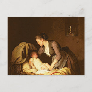 Carte Postale Dévêtir le bébé, 1880