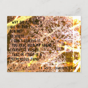 Carte Postale Devis d'amitié personnalisable - Charlotte's Web