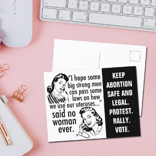 Carte Postale Devis Pro Choice Citation caricature politique Hum