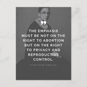 Carte Postale Devis Pro Choice Ruth Bader Ginsburg