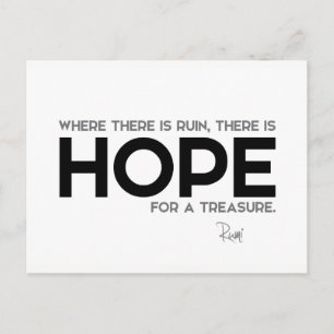 Carte Postale DEVIS : Rumi : Ruine, espoir