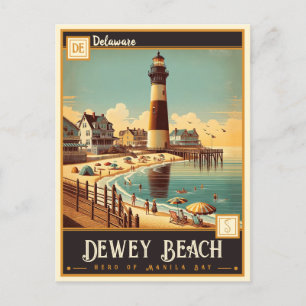 Carte Postale Dewey Beach, Delaware VINTAGE