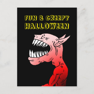 Carte postale d'Halloween amusante et effrayante