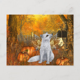 Carte postale d'Halloween effrayante avec Renard F