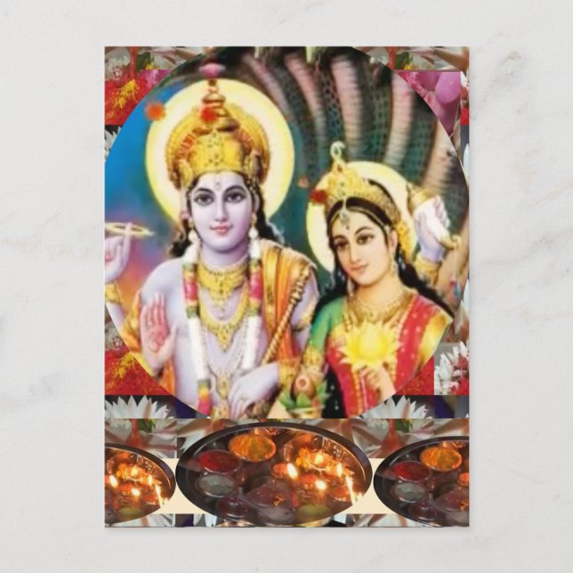 Carte Postale DHAN Laxmi n Lord Vishnu : pour afficher n référen (Devant)