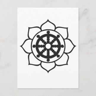 Carte Postale Dharma Wheel Lotus
