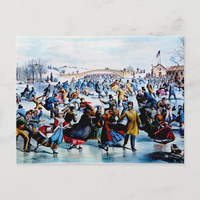 Carte postale d'hiver de Central Park (Devant)