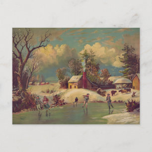 Carte postale d'hiver vintage