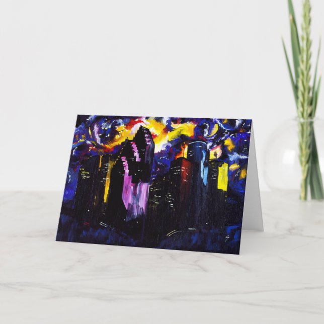 Carte postale d'horizon de Houston (Devant)