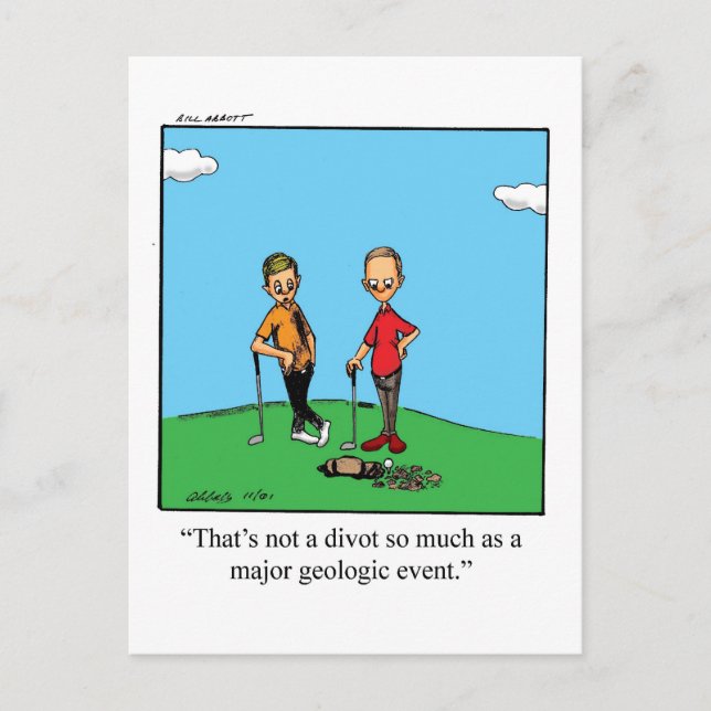 Carte postale d'humour de golf amusant (Devant)