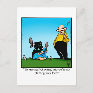 Carte postale d'humour hilarant sur le golf