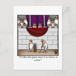 Carte postale d'humour hilarant sur le golf