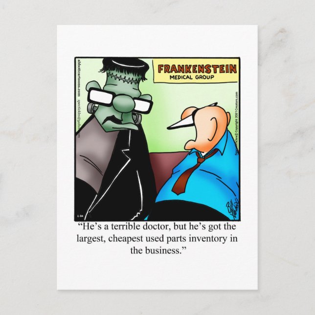 Carte postale d'humour pour rétablissement (Devant)