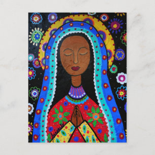 Carte Postale Dia de los Muertos VIRGIN GUADALUPE