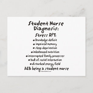 Carte Postale Diagnostic des infirmières étudiantes : Stress