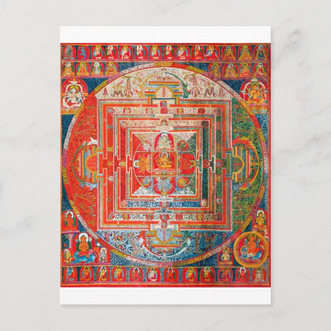Carte Postale Diagramme cosmique Mandala pour la méditation (Devant)