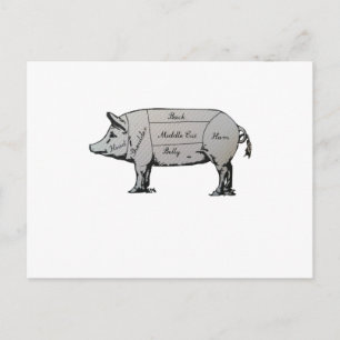Carte Postale Diagramme de porc