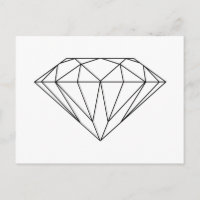 Diamant Dessin noir et blanc Moderne