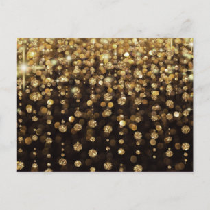Carte Postale Diamants de Parties scintillant d'or