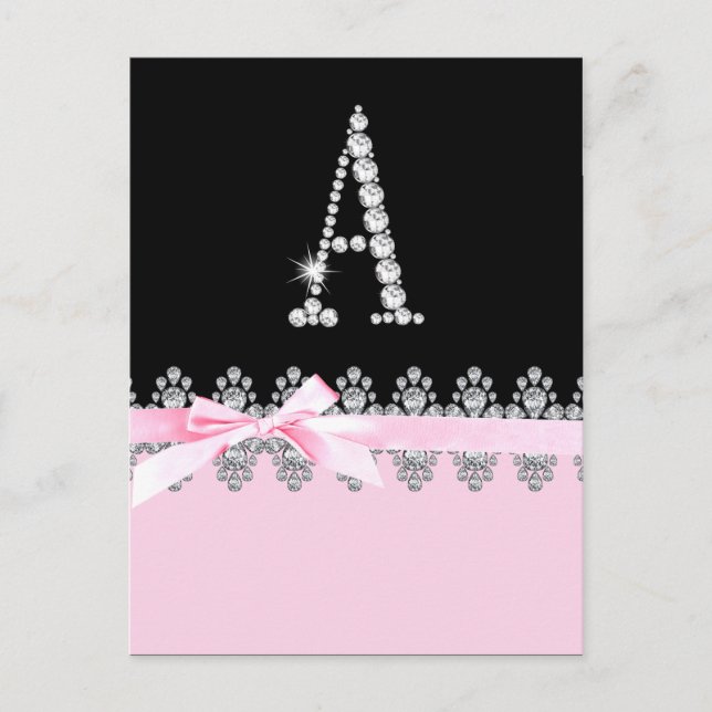 Carte Postale Diamond Delilah Initial : A (Devant)