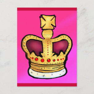 Carte Postale Diamond Jubilee Couronne magnifique dessin