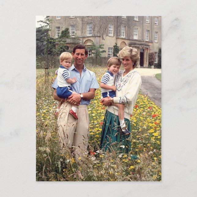 Carte Postale Diana Charles William Harry 1986 (Devant)