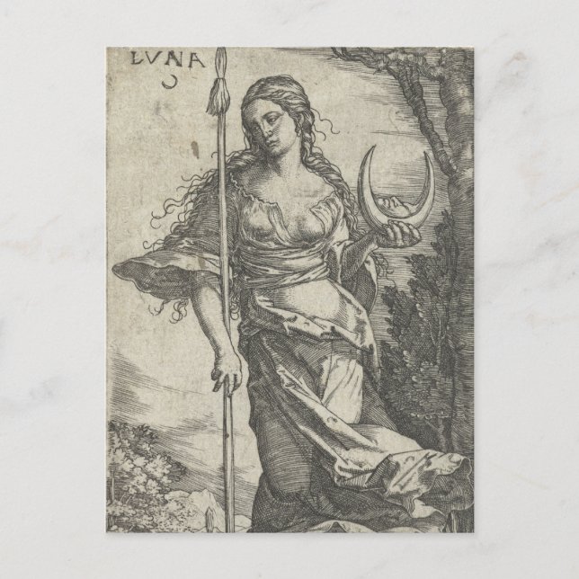 Carte postale Diana Luna Illustration Vintage (Devant)