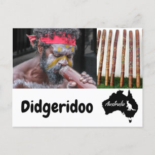 Carte Postale Didgeridoo aborigène australien