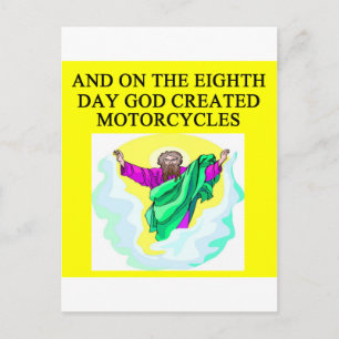 Carte Postale dieu a créé des motocyclettes