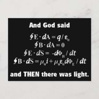 Carte Postale Dieu A Dit Qu'Il Y Ait Une Légère Satire Religieus