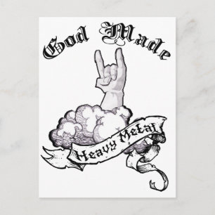Carte Postale Dieu a fait du métal lourd