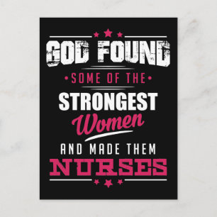 Carte Postale Dieu a fait infirmières Hilarious Profession Desig