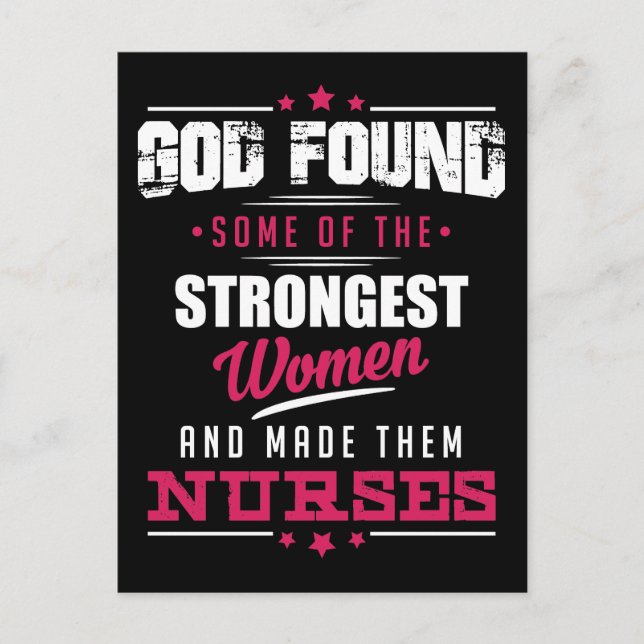 Carte Postale Dieu a fait infirmières Hilarious Profession Desig (Devant)